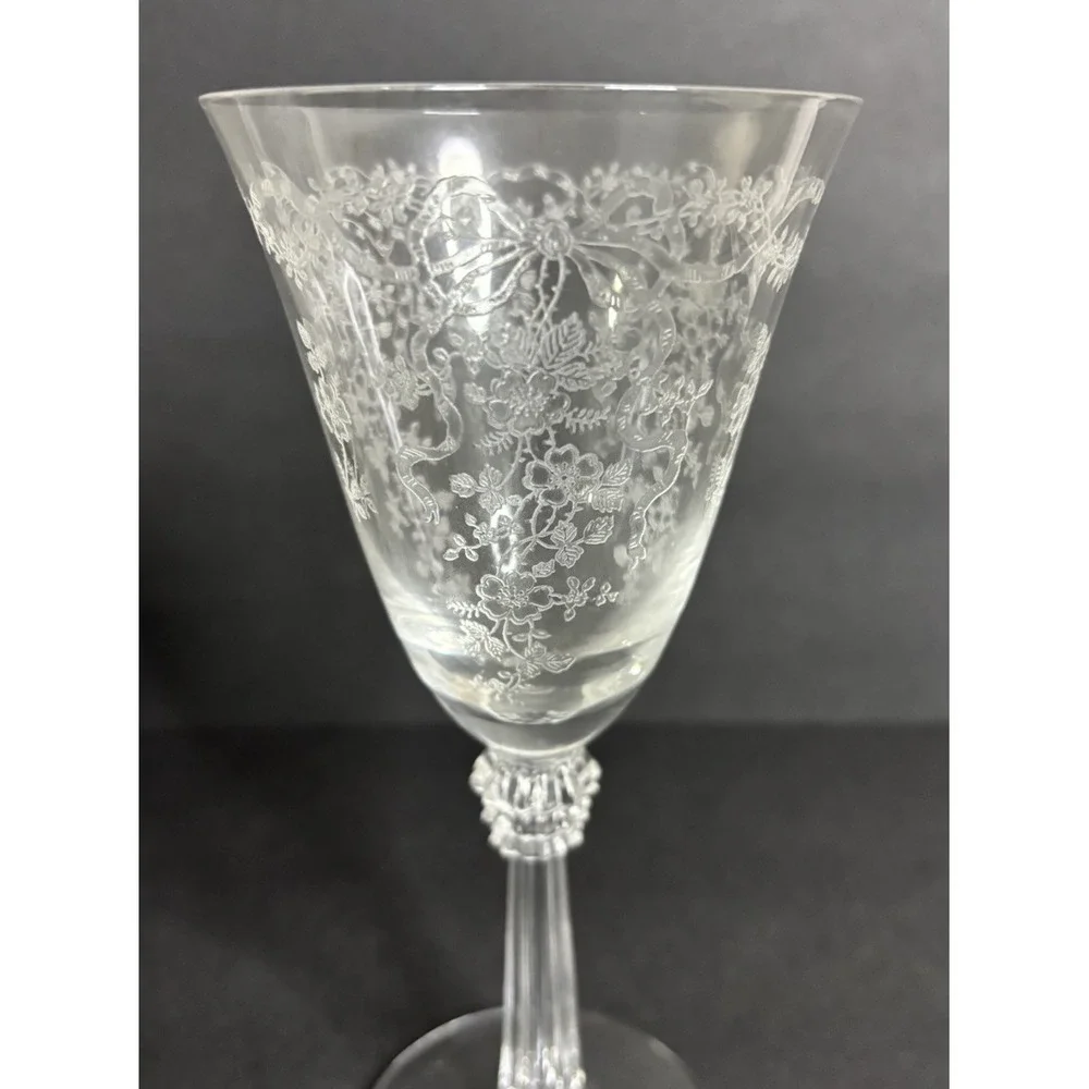 2 Fostoria Romance Water Goblets 7 1/2